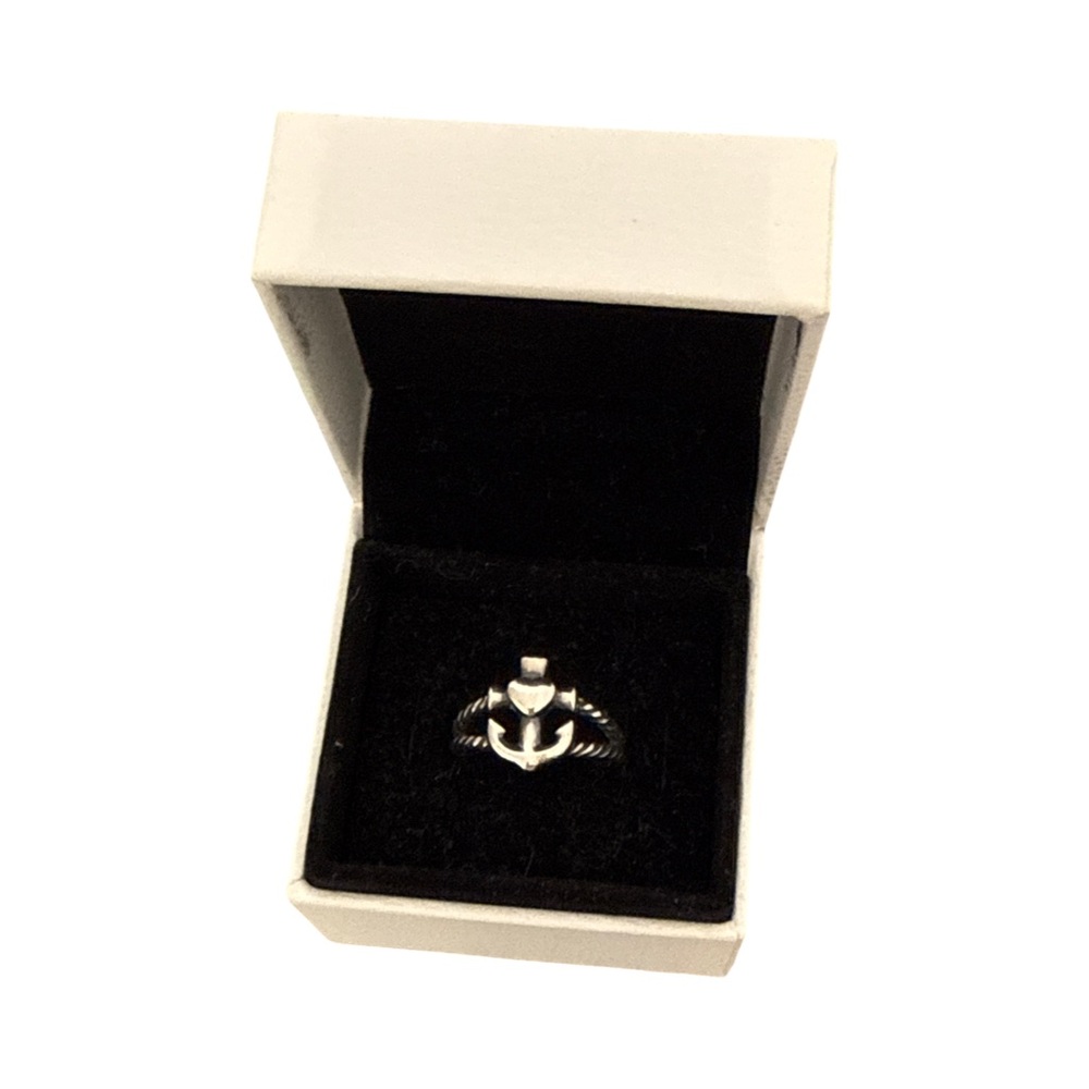 James Avery Retired Sterling Silver Faith Hope Love Open Cut Band Ring